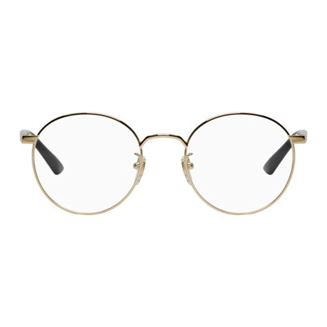 round gold gucci glasses|Gucci personality glasses.